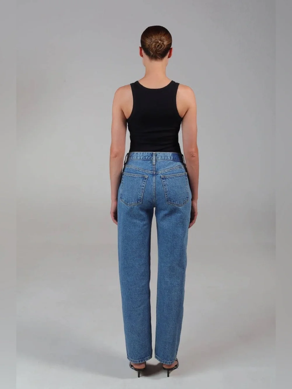 Etica leia $238 Classic High-Rise Blue Denim Jeans mother agolde cos ruti 27 ayr